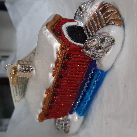 Covered Bridge Historic Old World Christmas Glass Ornament Kissing Bridges NWT - Picture 3 of 5